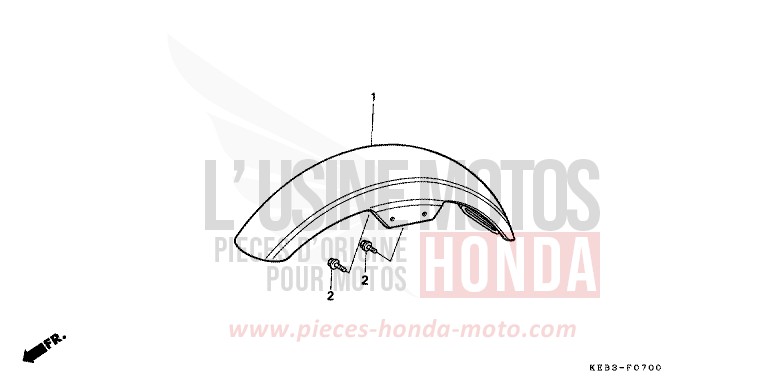 KOTFLUEGEL, VORNE von CB1300 Super Bold'or ABS SCHWARZ (NH1) von 1995